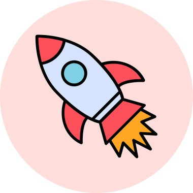 İzole edilmiş arkaplanda roket ağ simgesi