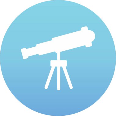 Teleskop. Web simgesi basit illüstrasyon