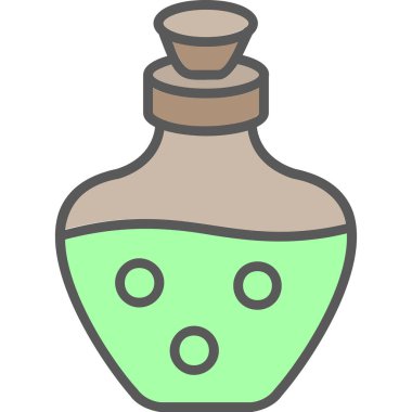 İksir ağı simgesi, vektör illüstrasyonu