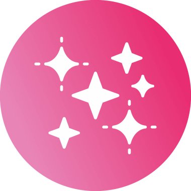 Parıldayan yıldızlar simgesi, vektör illüstrasyonu 