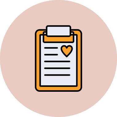 sağlık raporu simgesi vektör illüstrasyon 