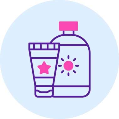 Güneş kremi modern simgesinin vektör illüstrasyonu               