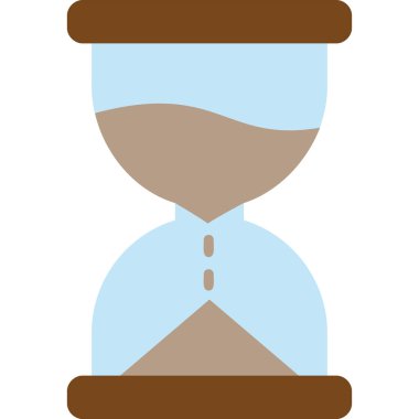 Kum saati simgesi, vektör illüstrasyonu 