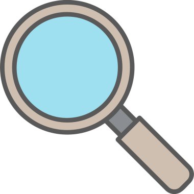 Büyütme cam simgesi, vektör illüstrasyonu 