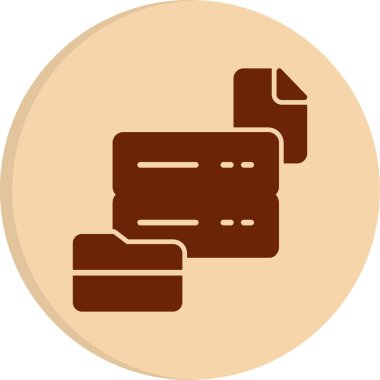 veritabanı sunucu simgesi, vektör illüstrasyon tasarımı 