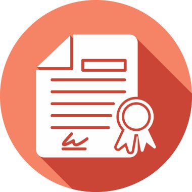 Diploma simgesi, vektör illüstrasyonu basit tasarım