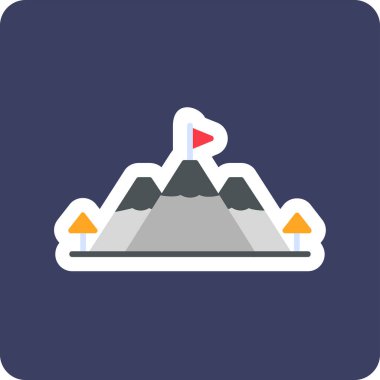 Başarı simgesinin vektör çizimi, düz tasarım 