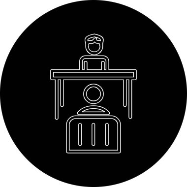 İş Görüşmesi modern simgesinin vektör illüstrasyonu        