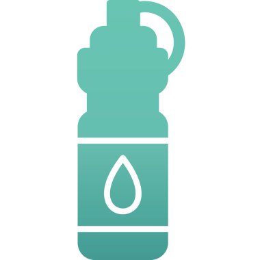 Su şişesi. Web simgesi basit illüstrasyon