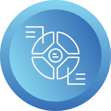 Donut Çizelgesi simgesinin vektör çizimi 