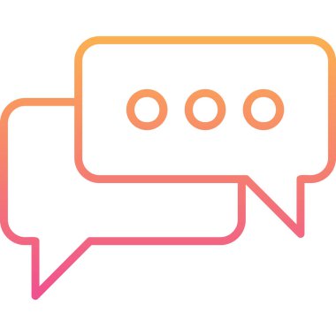 Sohbet baloncukları simgesi, vektör illüstrasyonu basit tasarım