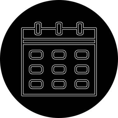 Takvim simgesi, vektör illüstrasyonu basit tasarım