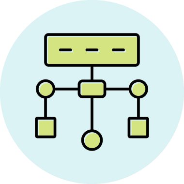 Algoritma. Web simgesi basit tasarım          