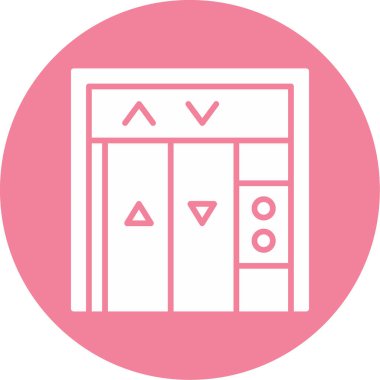 Asansör simgesi, vektör illüstrasyonu basit tasarım