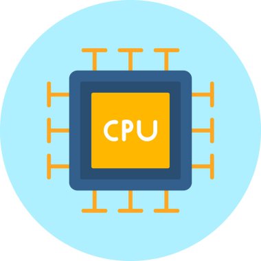 cpu icon, vector illustration simple design
