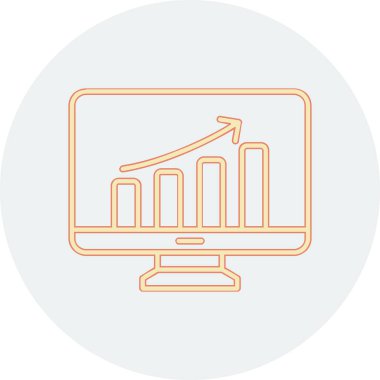 Veri analizi. Web simgesi basit illüstrasyon                  