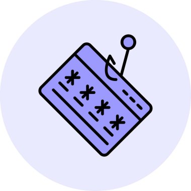 phishing simgesi, vektör illüstrasyonu basit tasarım