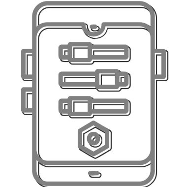 akıllı telefon web simgesi basit illüstrasyon