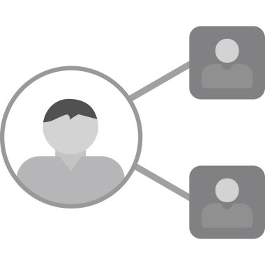 insanlar bağlantı simgesi, vektör illüstrasyonu basit tasarım