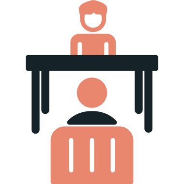 İş Görüşmesi modern simgesinin vektör illüstrasyonu        