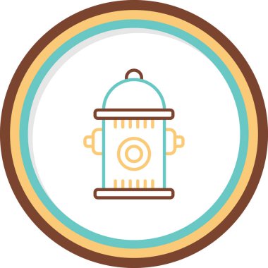 Yangın musluğu simgesinin vektör illüstrasyonu           