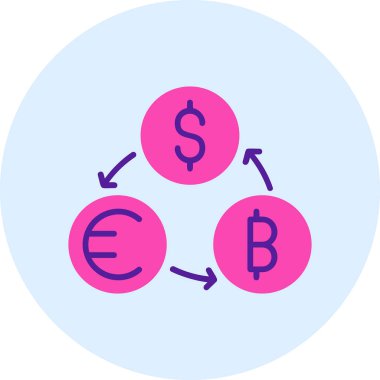 para birimi değişim simgesi ana hat biçiminde 