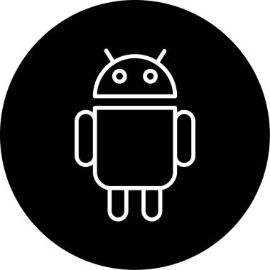 android simgesi vektör çizimi tasarımı