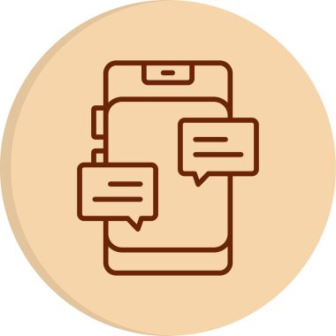 Sohbet baloncukları simgesi, vektör illüstrasyonu basit tasarım