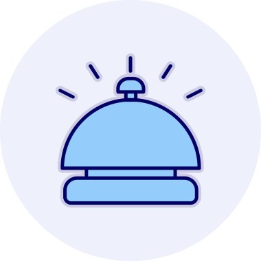 Desk Bell modern simgesinin vektör çizimi            
