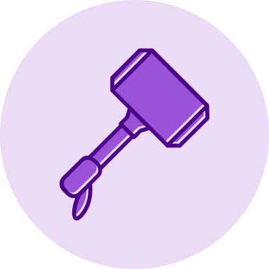 Çekiç simgesi web basit illüstrasyon