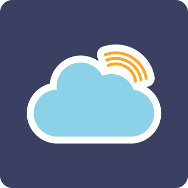 Rss Bulut simgesi, vektör illüstrasyonu basit tasarım