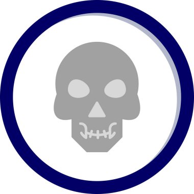 Kafatası. Web simgesi basit illüstrasyon