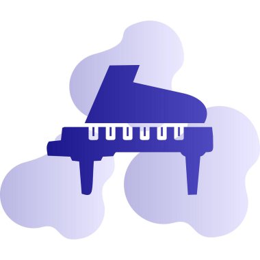 Büyük piyano. Web simgesi basit illüstrasyon