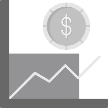 toplam talep iş grafiği, düz vektör simgesi  