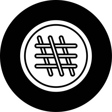 Tekstil web simgesi vektör illüstrasyonu