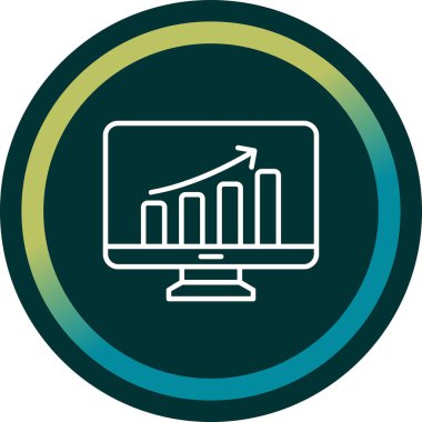 Veri analizi. Web simgesi basit illüstrasyon                  