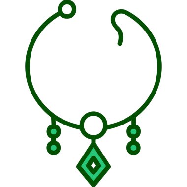 kolye simgesi vektör illüstrasyonu