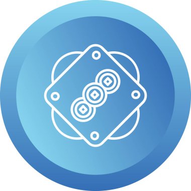 Çin sikkesi web vektör illüstrasyonu