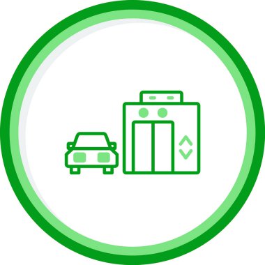 Asansör simgesi, vektör illüstrasyonu basit tasarım