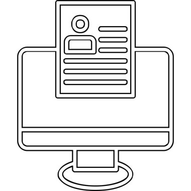 Çevrimiçi Web simgesi, vektör illüstrasyonu