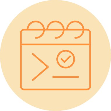 Takvim simgesi, vektör illüstrasyonu basit tasarım