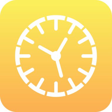 Saat simgesi, vektör illüstrasyonu basit tasarım