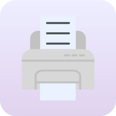 yazıcı web simgesi basit illüstrasyon 