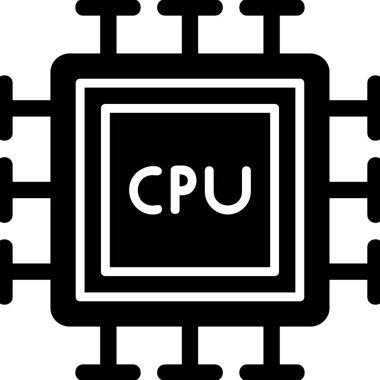 cpu icon, vector illustration simple design