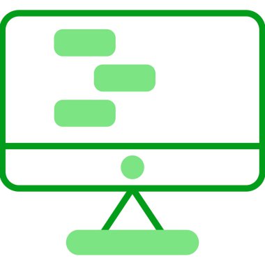 Monitör. Web simgesi basit illüstrasyon