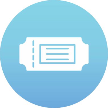 Bilet web simgesi, vektör çizim