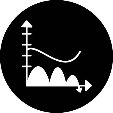 Çizgi Çizelgesi Ağ simgesi, vektör illüstrasyonu