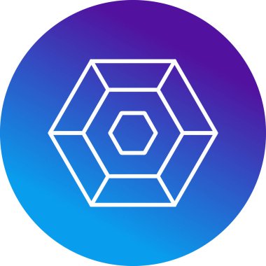 Altıgen simgesi, web düğmesi, katı vektör tasarımı