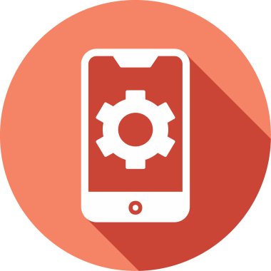 Mobil Ayarlar web simgesi, vektör illüstrasyonu 