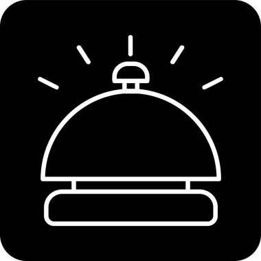 Desk Bell modern simgesinin vektör çizimi            